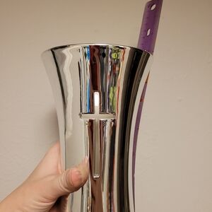 Silver Cross Vase